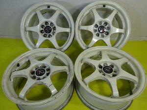 【INTER MILANO】15x6.5J +38 4穴 100 中古マルチアルミホイール 4本 15インチ 【送料無料】AOM-K1960 青森