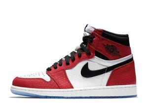 Spiderman Nike Air Jordan 1 Origin Story "Gym Red/White/Photo Blue/Black" 26.5cm 555088-602