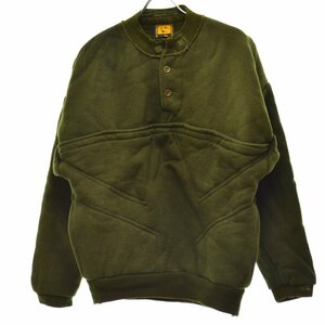 Maharishi / マハリシ ミリタリー 再構築 リメイク 裏起毛 ヘンリーネック長袖スウェット