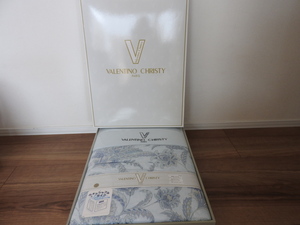 ★☆未使用/Valentino Christy　肌掛け布団　ブルー　ペイズリー柄　140ｃｍ×190ｃｍ　箱付☆★