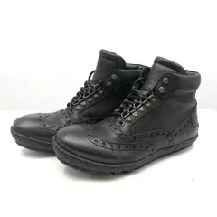 【中古】DOLCE&GABBANA ウイングチップ ラバーソールブーツ サイズ6 1/2 ブラック ドルチェ＆ガッバーナ[17]