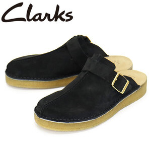 Clarks (クラークス) 26173522 Trek Mule トレック ミュール メンズシューズ Black Sde CL109 UK9.5-約27.5cm