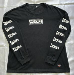 ディッキーズ【Dickies】コットン長袖Tシャツ・ワイドシルエット・メンズMサイズ・綿100%・プリント