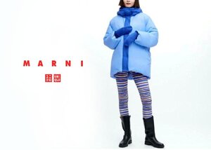 22AW UNIQLO ユニクロ x MARNI マルニ コラボ オーバーサイズダウンコート M/ダウンジャケット/肉厚 ダウンブルゾン/レディース/211-457941