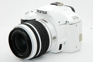 【外観特上級】PENTAX K-x レンズキット 18-55mm ペンタックス 一眼レフ ホワイト　#s15143