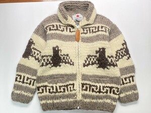 カナダ製 限定 CANADIAN SWEATER Cowichan Knit カナディアン セーター カウチン ニット ジャケット ハンドメイド 90s