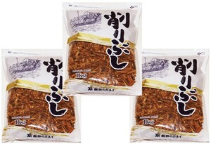 削りぶし 1kg×3袋 無添加 業務用だし 国内産 乾物屋の底力 削り節 国産 さばぶし いわしぶし あじぶし 混合厚削り カネイ 和風調味料