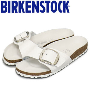 BIRKENSTOCK (ビルケンシュトック) 1018866 MADRID BIG BUCKLE マドリッド ビッグバックル レザーサンダル WHITE ナロー幅 BI249 38-約24.5