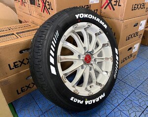 【車検対応】ハイエース200系 17インチ 215/60R17 タイヤホイール4本セット BD12 ヨコハマ パラダ ホワイトレター 新品 サマータイヤ