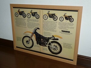 1978年 USA 70s 洋書雑誌広告 額装品 Yamaha YZ400 ヤマハ (A3size)/検索用 YZ250 YZ125 YZ100 YZ80 店舗 看板 ガレージ ディスプレイ 装飾