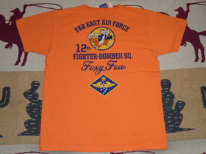 24 東洋 バズリクソンズ BR79407 159 オレンジ L 半袖 Tシャツ 12th FTR-BOMB SQ. FOXY FEW 