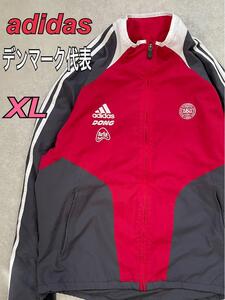 希少 90s adidas デンマーク代表 トレーニングジャケット ナイロン ビッグサイズ　XL