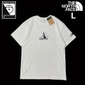 1円～!売切!【正規新品】THE NORTH FACE S/S HEAVY WEIGHT RELAXED TEE 半袖 Tシャツ US限定 2024新作 厚手 上質 袖ロゴ(L)白 180902-23