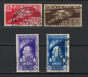 イタリア 使用済切手 1935年 Mi 528-531 4種完