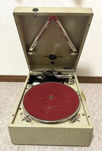 現状品 日本蓄音器株式會社 vivid-tonal gramophone P-501A ( 蓄音機 ターンテーブル 昭和レトロ レコードプレーヤー レトロ アンティーク