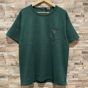 MO/POLO RALPH LAUREN (ポロラルフローレン)Mサイズ ヘビーウェイト Tシャツ グリーン 710909819