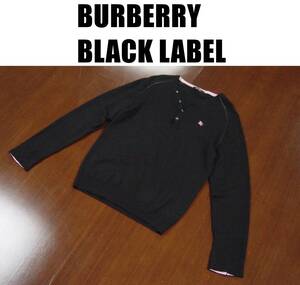 BURBERRY BLACK LABEL/バーバリーブラックレーベル羊毛ジャケット/サイズ２/ブラック×ピンク