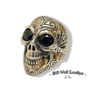 正規品 BWL Bill Wall Leather TRIBAL GRAFFITI SKULL ビルウォールレザー トライバル グラフィティ スカル リング ゴールドサダー 指輪