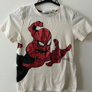 H&M マーベルスパイダーマンプリント半袖Tシャツ130