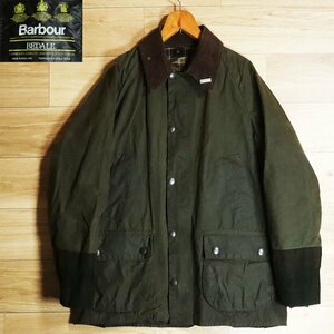 B9Y/S6.14-4　Barbour　バブアー　BEDALE　ビデイル　オイルドジャケット　ハンティングジャケット　襟コーデュロイ　裏チェック　メンズ