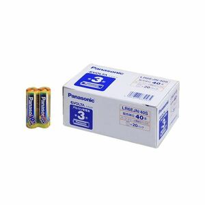 【新品】(まとめ）パナソニック アルカリ乾電池 EVOLTA 単3形 LR6EJN/40S 1箱(40本)【×3セット】