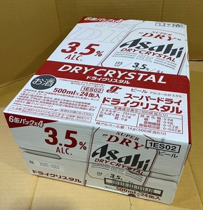 アサヒ ビール ドライクリスタル 500ml×24本 1ケース 期限2024.06