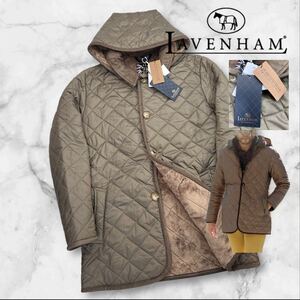 定価6.3万+税 新品 LAVENHAM ラベンハム DENSTON MENS 2S FUR キルティングジャケット サイズ36/S(メンズ) ベージュ 未使用 タグ付き A2944