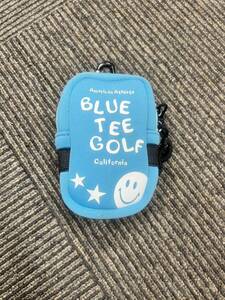 超お値打ち出品 BLUE TEE GOLFネオプレーン収納力バツグンの軽量ボールポーチused超美品②