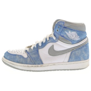 ナイキ AIR JORDAN1 HIGH OG HYPER ROYAL エアジョーダン1 ハイパーロイヤル ハイカットスニーカー ホワイト/ブルー US9/27cm 555088-402