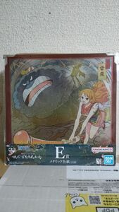 ◆一番くじ　ワンピース EX　挑め！百花繚乱鬼ヶ島　E賞　メタリック色紙　ナミ　忍法 雷霆◆