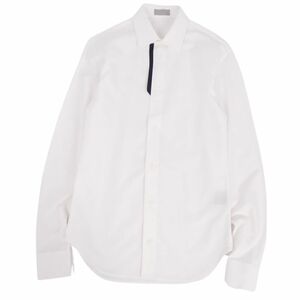 美品 ディオールオム DIOR HOMME シャツ ロングスリーブ コットン トップス メンズ イタリア製 37(M相当) ホワイト cf03ol-rm04e26965