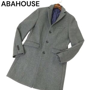 ABAHOUSE アバハウス 秋冬★中綿 ウール チェスターコート グレー Sz.3 メンズ　C4T10166_B#N