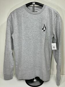 VOLCOM ボルコム A3632100HGR メンズ XLサイズ 長袖Tシャツ ロンティー 3連ロゴ Logo ヘザーグレー色 Grey ヴォルコム 新品 即決 送料無料