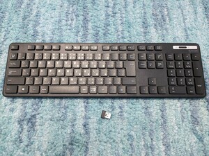 0605u2524　エレコム キーボード ワイヤレス メンブレン 薄型 フルキーボード ブラック TK-FDM110TBK