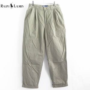 90s Polo ポロ ラルフローレン HAMMOND PANT ツータック チノパン カーキ系 W32 L30 ビンテージ D149-25-0026XV