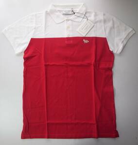 maison kitsune キツネ ポロシャツ white red sizeS