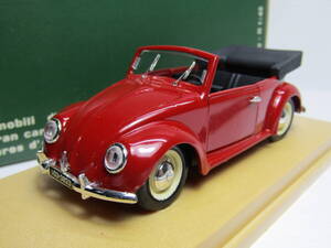 Volkswagen 1/43 フォルクスワーゲン ビートル 1949 Maggiolino cabriolet Beetle BAG 6V VW FLAT4 ドア開閉 Made in Italy RIO イタリア製