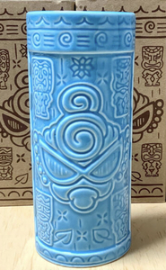 即決☆ヒスミニ☆正規品☆新品☆TIKI☆マグカップ☆コップ☆水色☆陶器☆FACE☆ノベルティ☆ヒステリックミニ☆HYSTERIC MINI