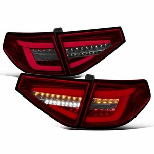 数量限定1円～ スバル GH GRB系 5ドア用 インプレッサ　ファイバーLEDテールランプ V2　GR WRX/STI ダークレッド 新品