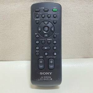 282■ オーディオリモコン　SONY　ソニー　RM-ANU031　AV SYSTEM　ホームシアター　　　　■動作確認済　保証付　管1006h15