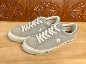 ★☆希少レア!!converse one star スエード 水色/白 7 25.5cm コンバース ワンスター ブルー/ホワイト デッド ビンテージ 248☆★