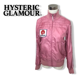 90s★HYSTERIC GLAMOUR ヒステリックグラマー★ジップアップ ジャージ ジャケット ワッペン ピンク size FREE 管:B:12