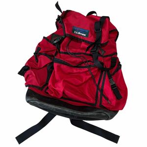 レア色! 90s L.L.Bean CONTINENTAL RUCKSACK 赤 レッド　ビンテージ 90年代 LL Bean LLビーン コンチネンタル リュックサック ヴィンテージ