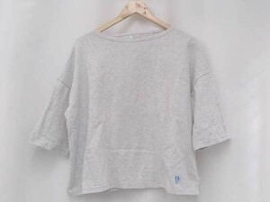 orcival オーシバル ｔシャツ 長袖 カットソー 無地 ボードネック フランス製 コットン 汚れあり サイズ グレー 1210000014528