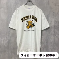 古着 used　RUSSELL ATHLETIC　WICHITA STATE　ラッセル　半袖カレッジプリントTシャツ　白　ホワイト