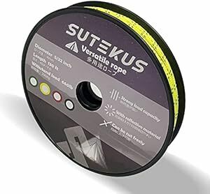 Sutekus テントロープ 反射材入り 耐荷重 パラコード タープコード ロープ ガイライン ロール付 (直径5mm/総長30m