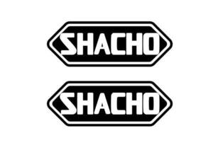 パロディーステッカー「SHOEI」→「SHACHO」2枚セット 黒色 社長気分になりたい方に デカール ヘルメット