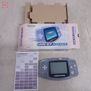 動作品 中身美品 シリアル一致 GBA ゲームボーイアドバンス 本体 AGB-001 ミルキーブルー ニンテンドー 任天堂 Nintendo 箱説付【10