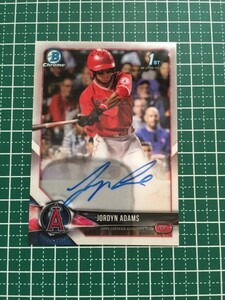 即決のみ！★TOPPS MLB 2018 BOWMAN DRAFT BASEBALL CDA-JA JORDYN ADAMS【LOS ANGELES ANGELS】直筆サインカード 18★