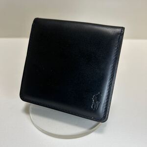 ☆良品☆ ◆POLO RALPH LAUREN ポロ ラルフローレン　コインケース◆　小銭入れ　本革　ゴールド金具　ブラック 【USED】1029